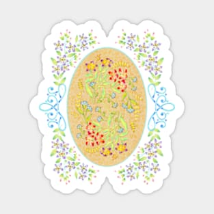 Pretty Regency Floral Sticker